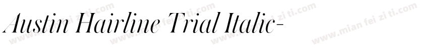 Austin Hairline Trial Italic字体转换